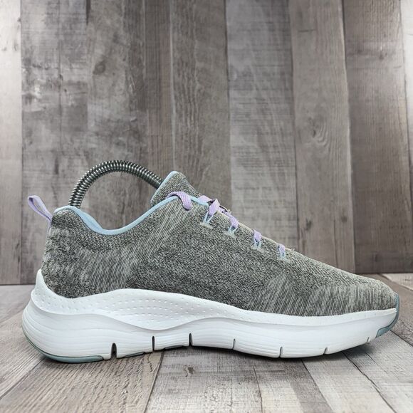 Skechers GO WALK Arch Fit 2.0 Womens Size 7 Running Shoes Sneakers Charcoal Gray - Picture 5 of 12